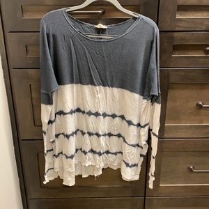 Navy and white tie dye sweater